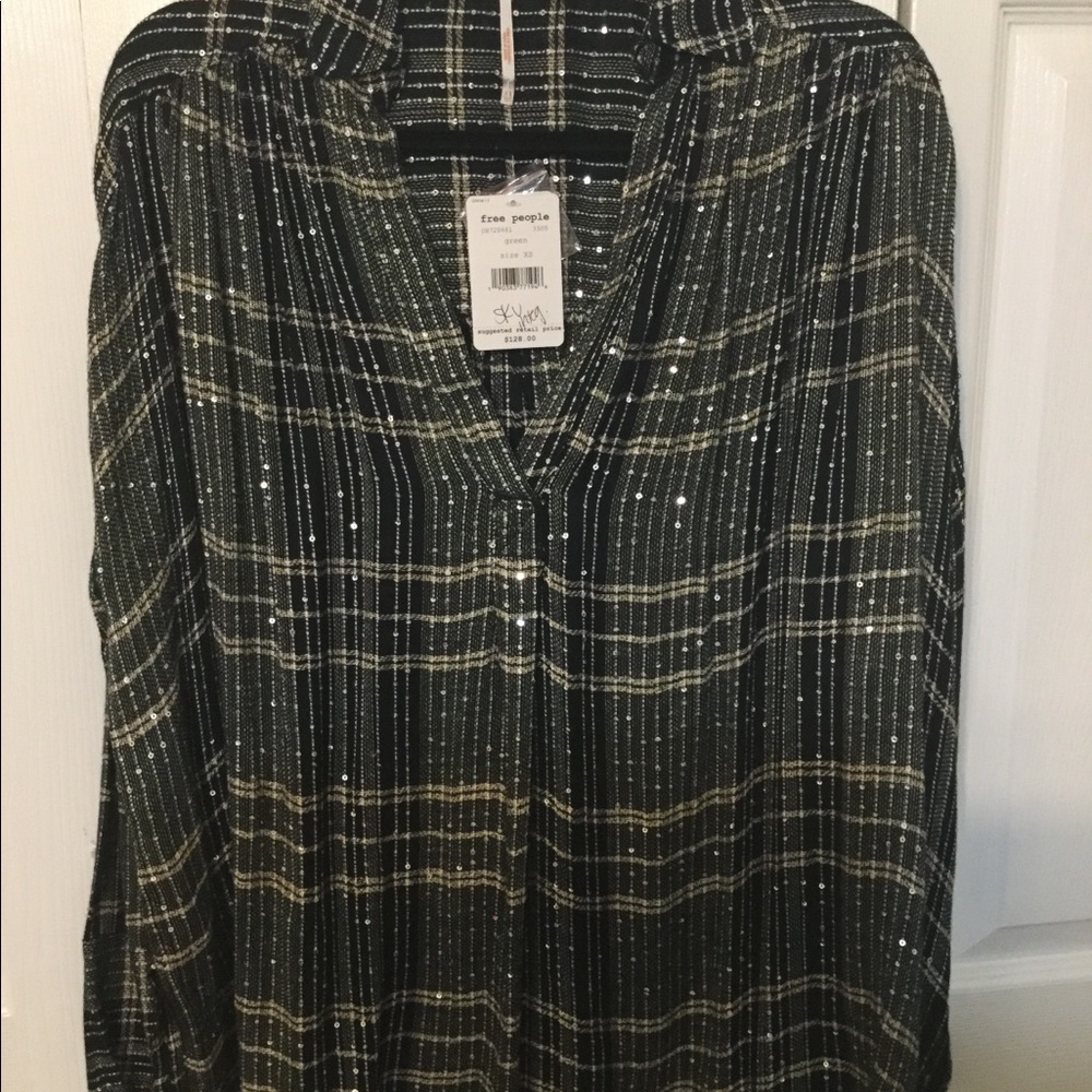 NWT Blue Slouchy tunic shirt top